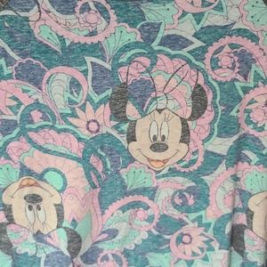 LuLaRoe 140 Randy T-Minnie Mouse w/gray sleeves